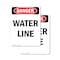 Signmission Portrait Water Line, 7 in W x Rectangle, Vinyl Decal OS-2PACK-DS-D-710-V-1606 - alternate 1